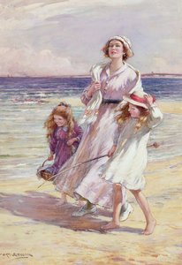 Un Día Ventoso en la Playa de William Kay Blacklock